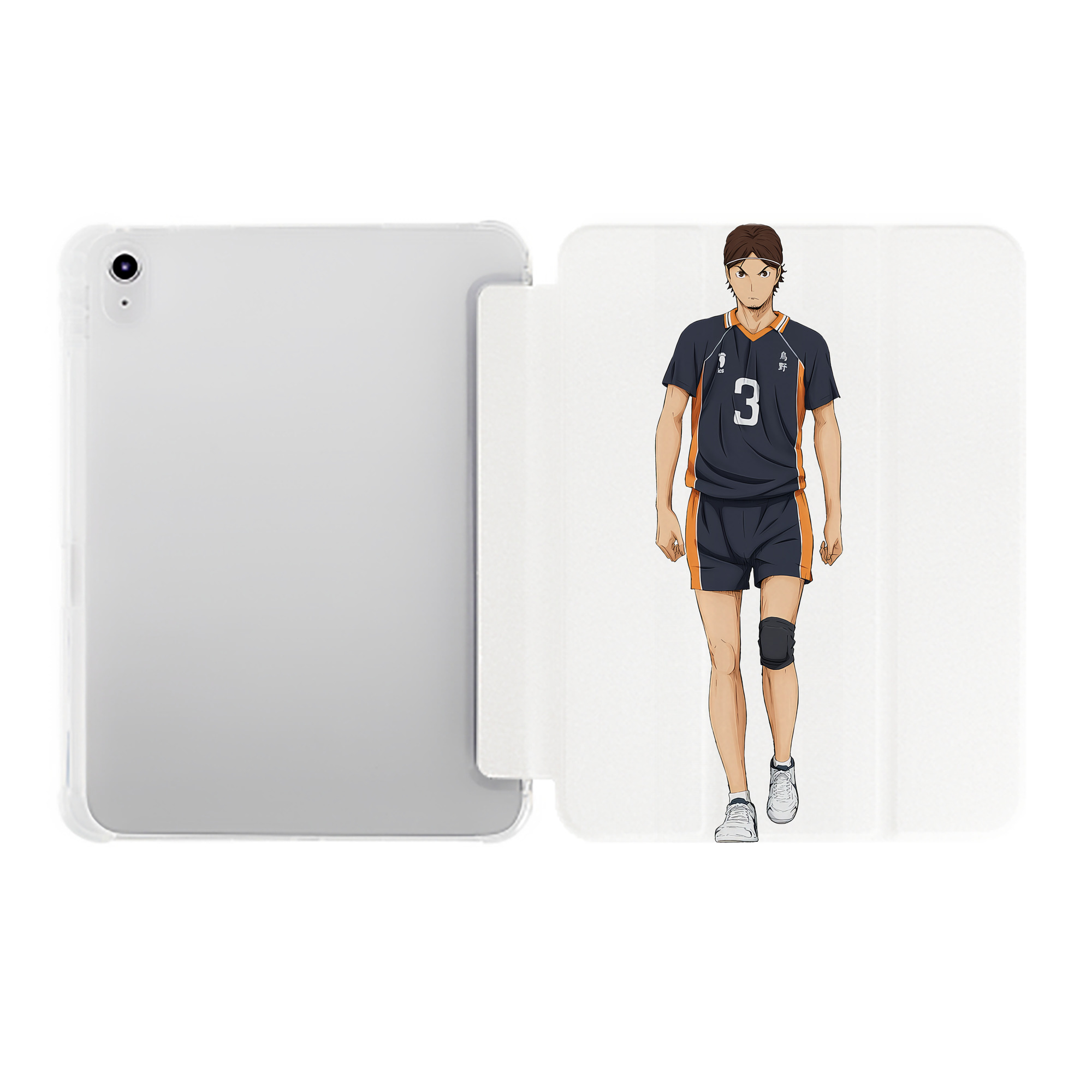 （画像用） ハイキュー!! Haikyu!! IPad ケース ペン収納付き 三つ折りスタンド PUレザー×シリコン 対応機種9.5/10.5/10.9インチ